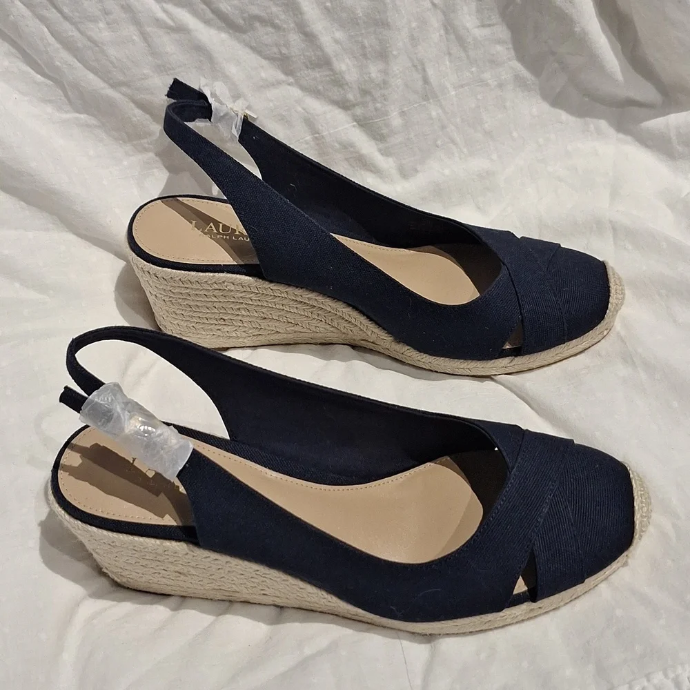 Lauren Ralph Lauren Hadley Espadrille Wedges Size 9.5 (NWOB)